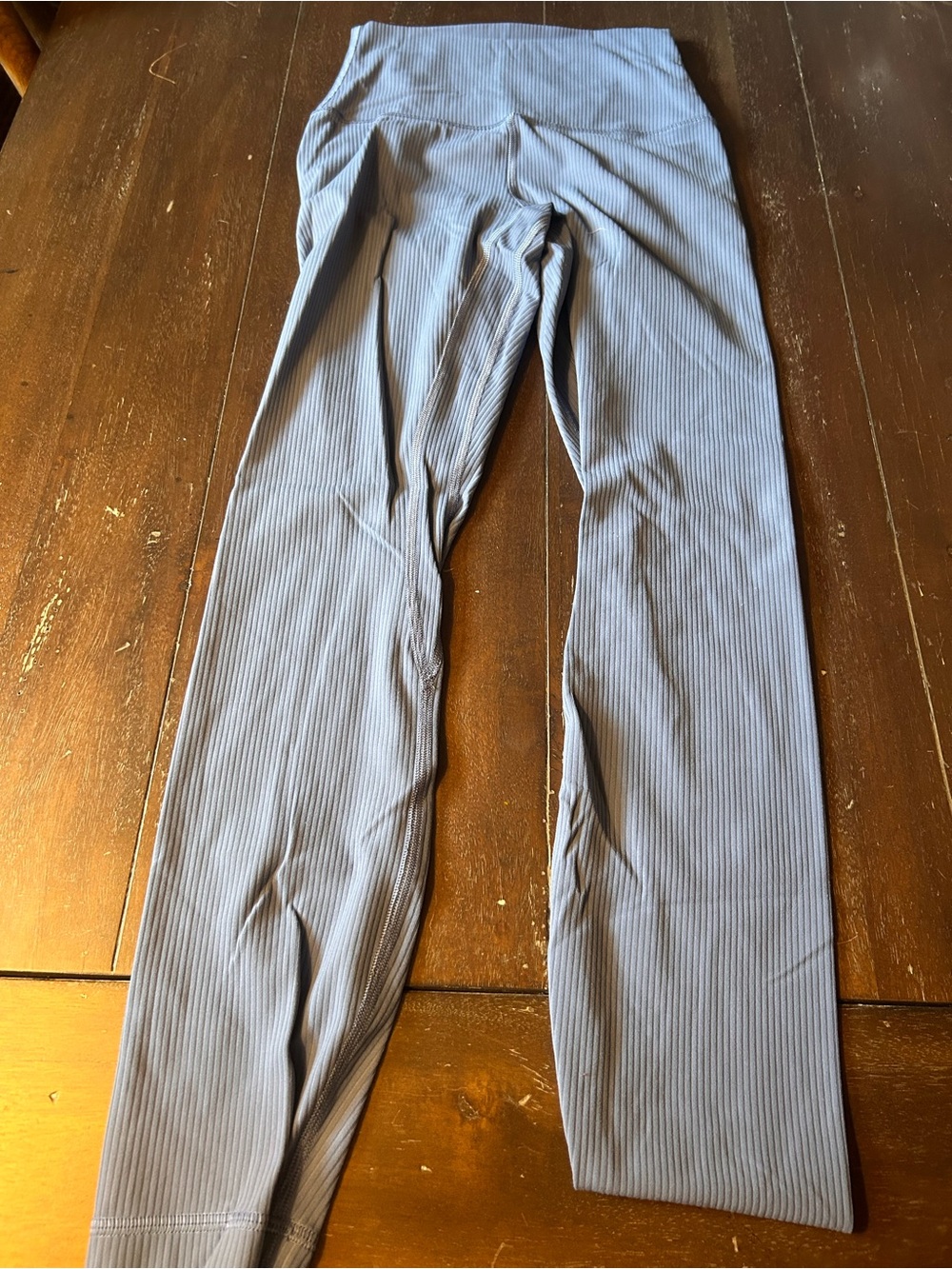 lululemon athletica Ribbed High-Rise Leggings in Dusty Blue